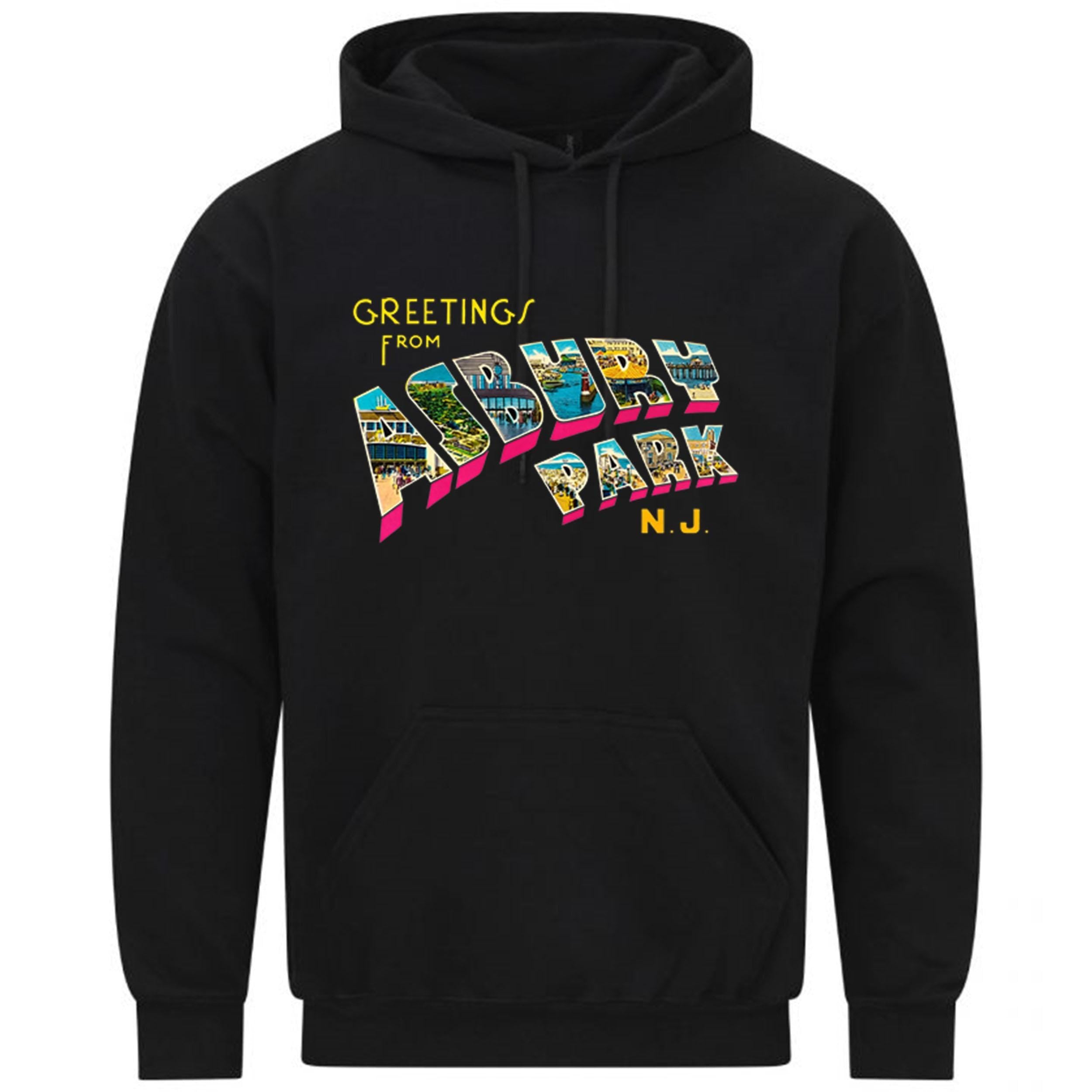 Greetings From Asbury Park N.J. 70s Rock Retro Music Sweatshirt Hoodie 482