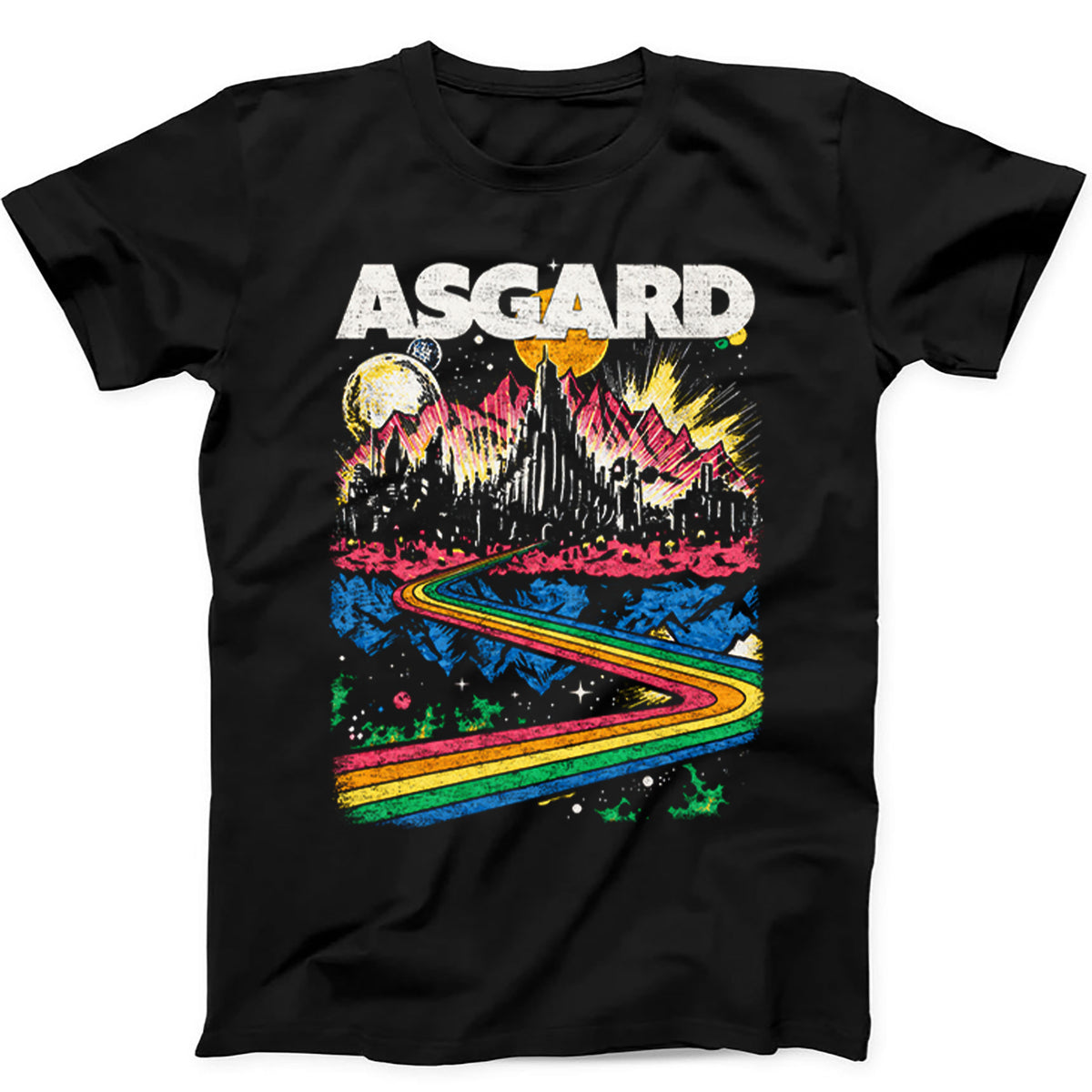 Welcome To Asgard Odin Rainbow Home of the Gods Hoodie Sweatshirt T Shirt 720