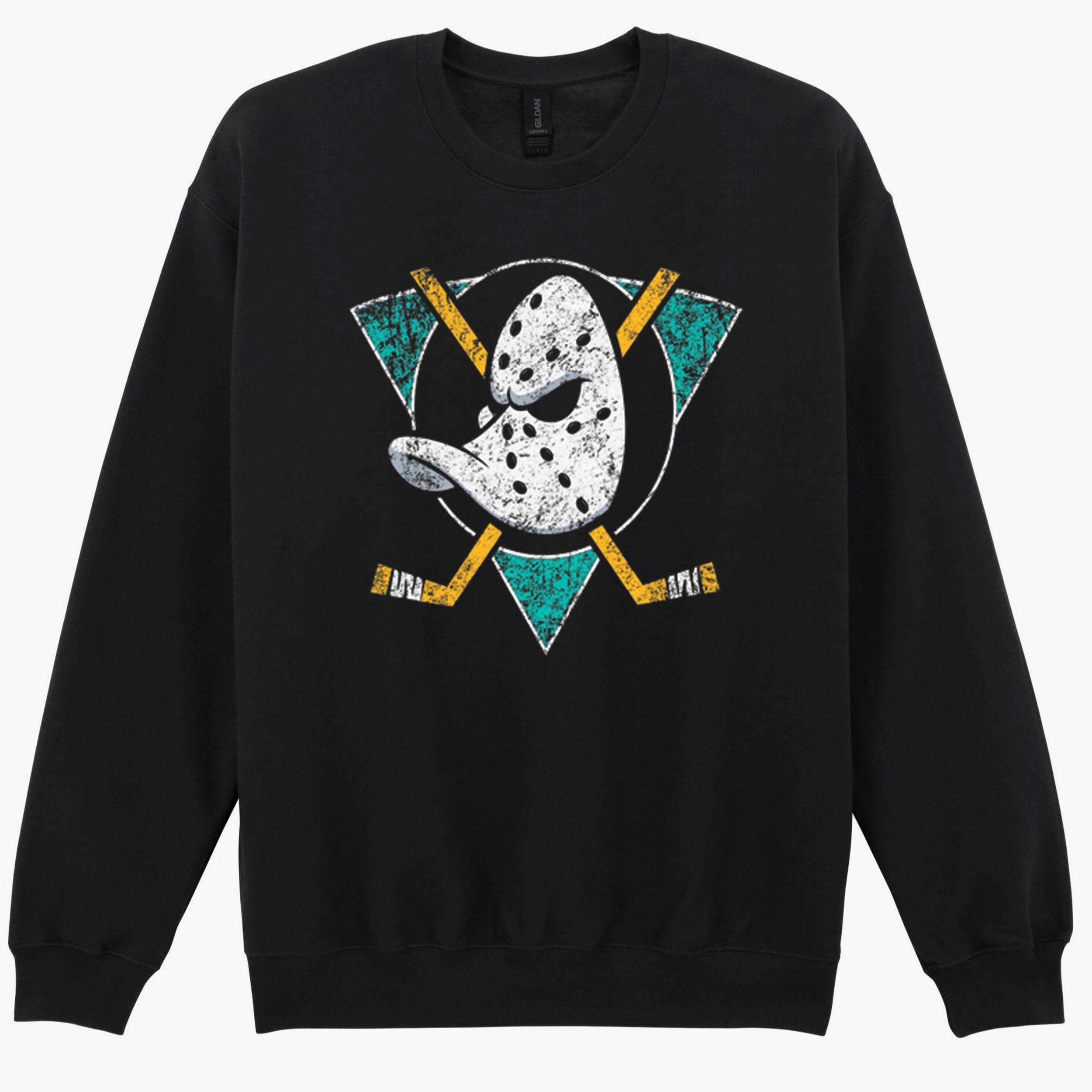 Mighty Ducks NHL Hockey Team Logo Cool Gift Retro Sweatshirt Hoodie 503