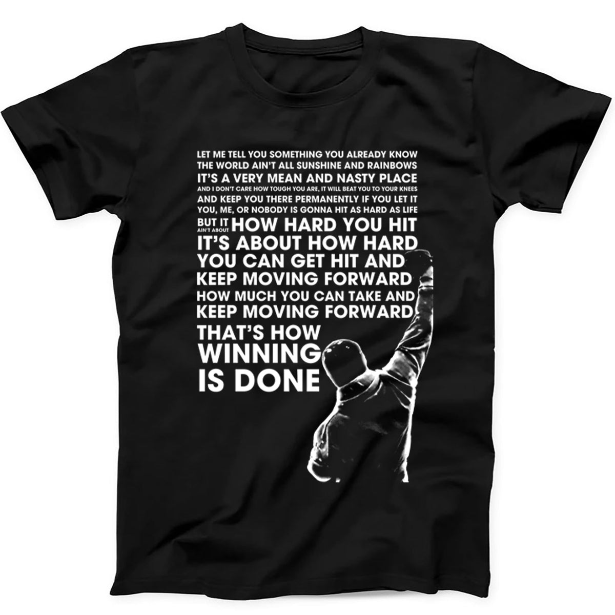Rocky Balboa Quotes Vintage Retro Movie Poster Hoodie Sweatshirt T Shirt 732