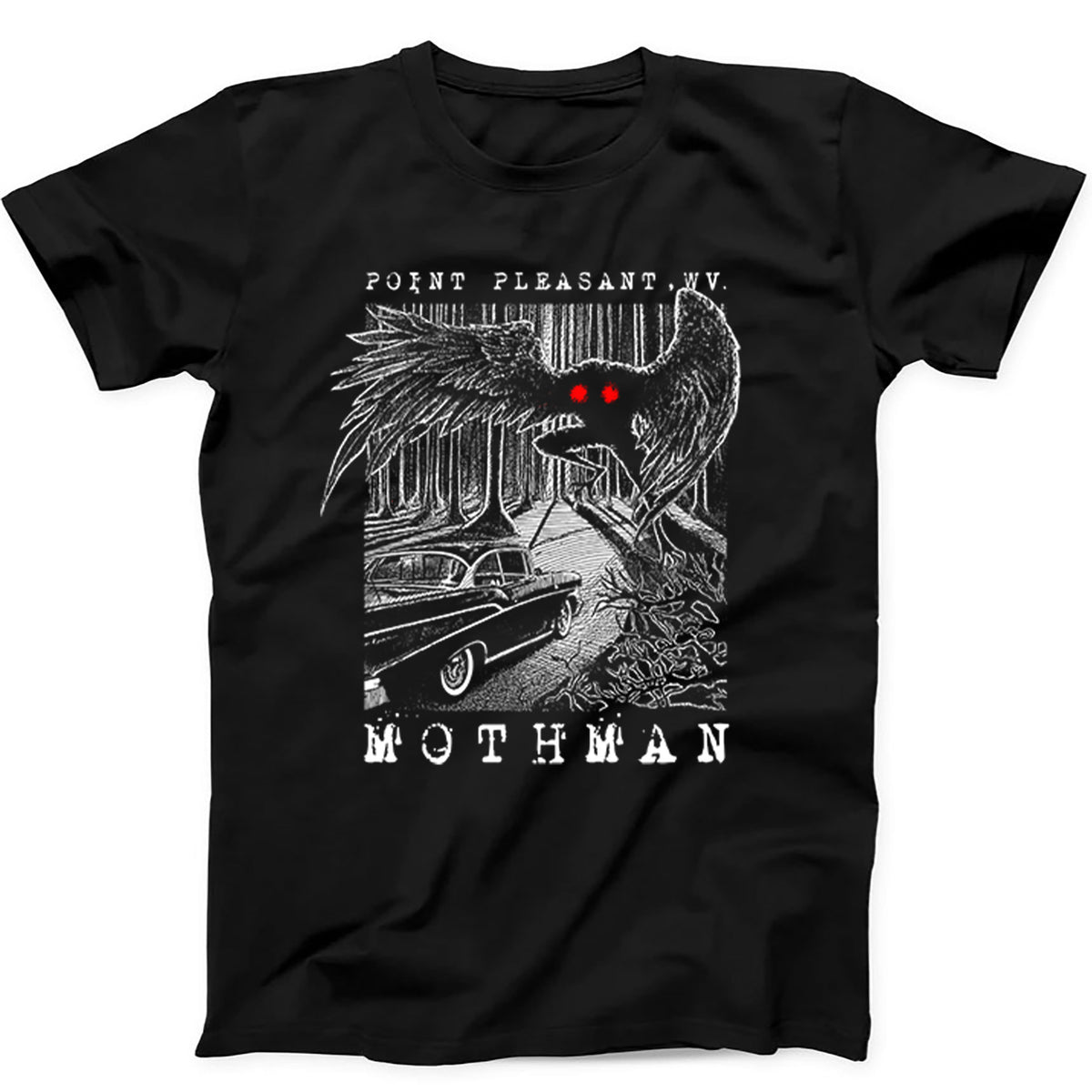 Mothman Encounter Point Pleasant Funny Hoodie Sweatshirt T Shirt 739
