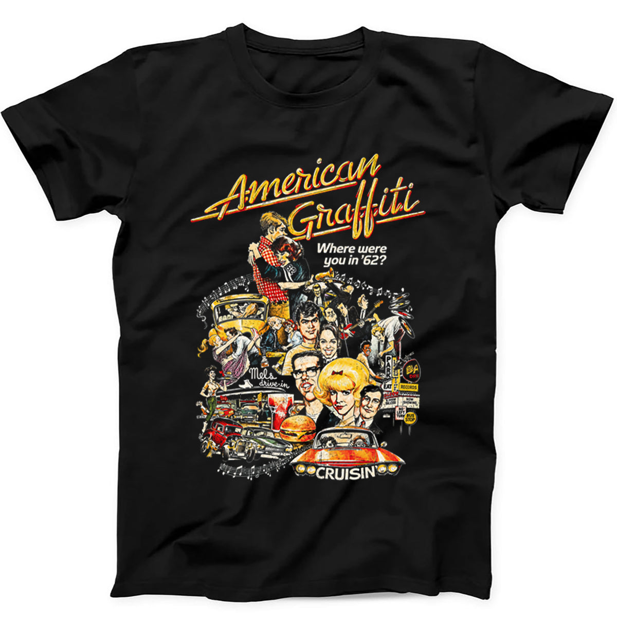 American Graffiti 70s Retro Film Poster Hoodie Sweatshirt T Shirt 765