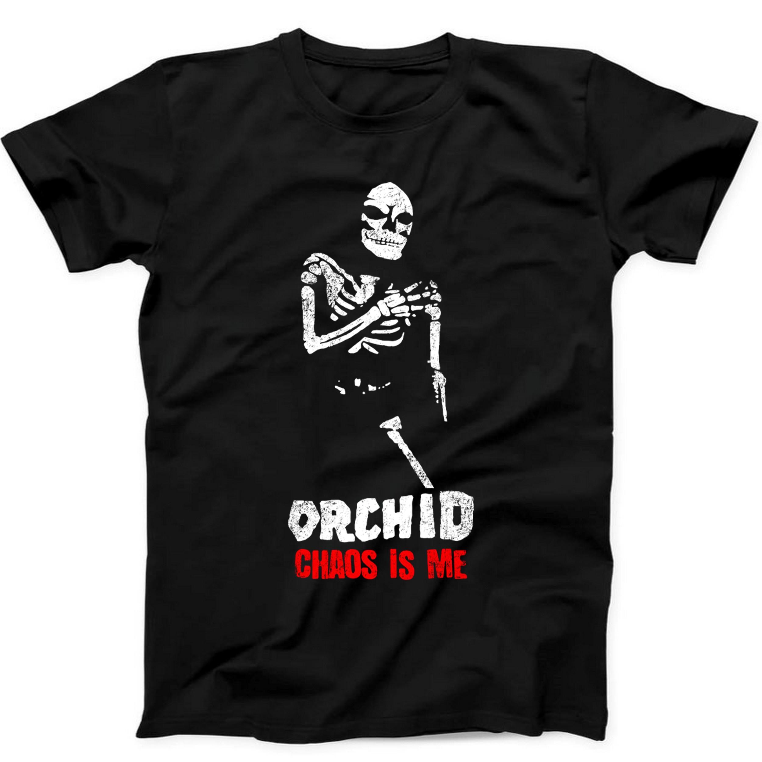 Orchid Chaos Is Me Music Gift Tee Black T Shirt 544