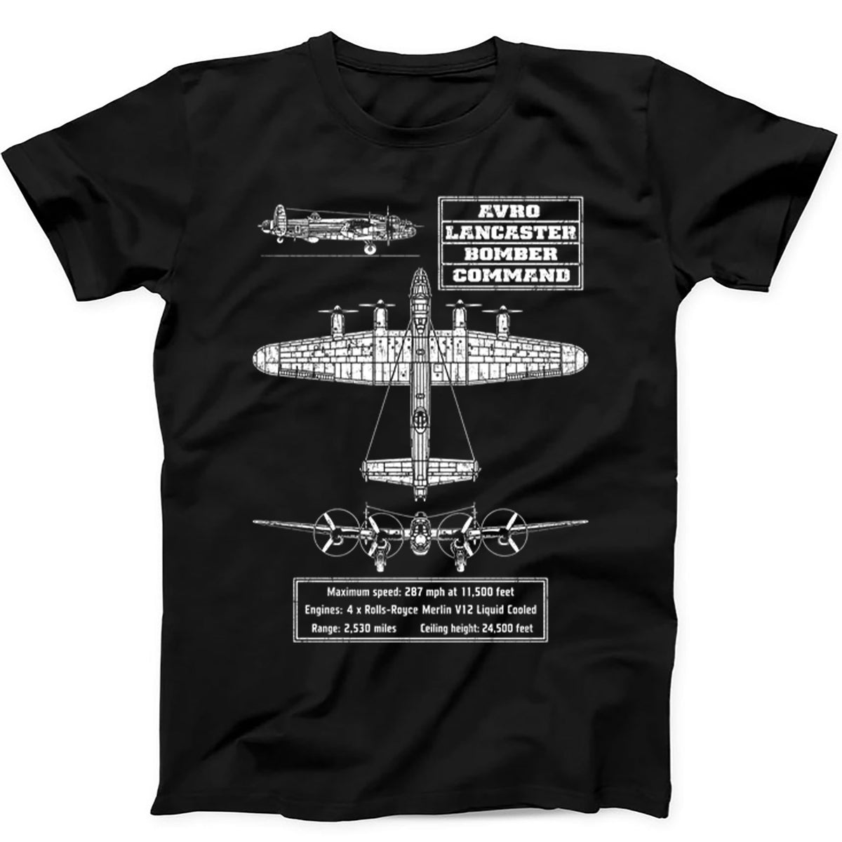Avro Lancaster Bomber Plane Hoodie Sweatshirt T Shirt 786