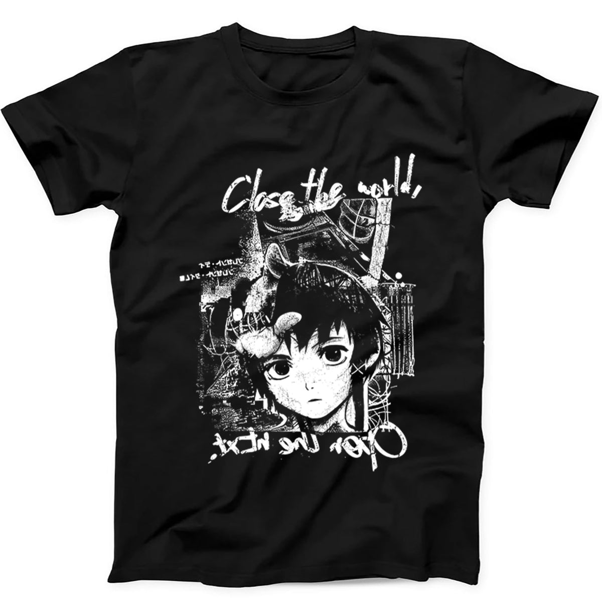 Serial Experiments Lain Close The World Japanese T Shirt Sweatshirt Hoodie 796