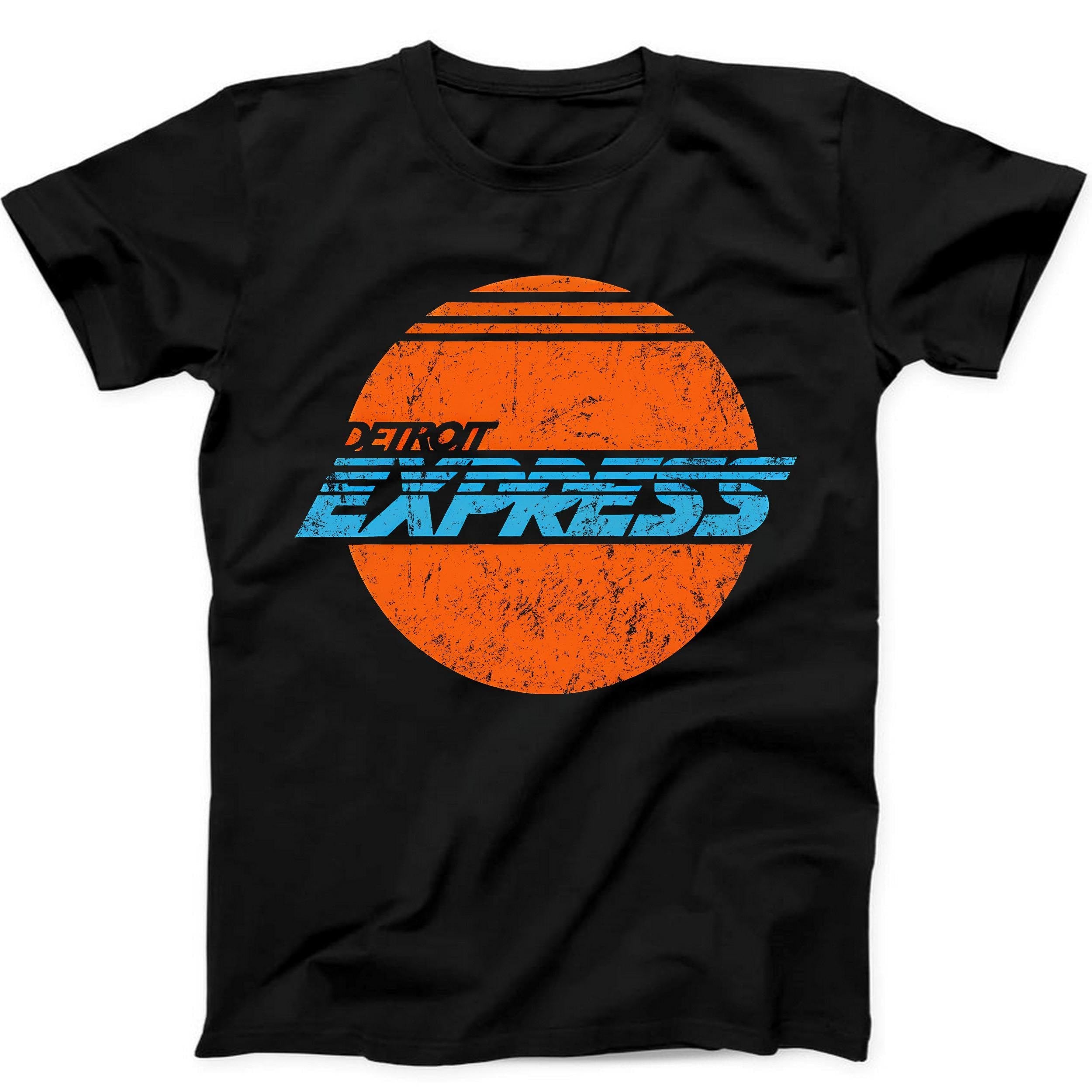Detroit Express 70s Soccer Football Team Retro Gift Tee Black T Shirt 502