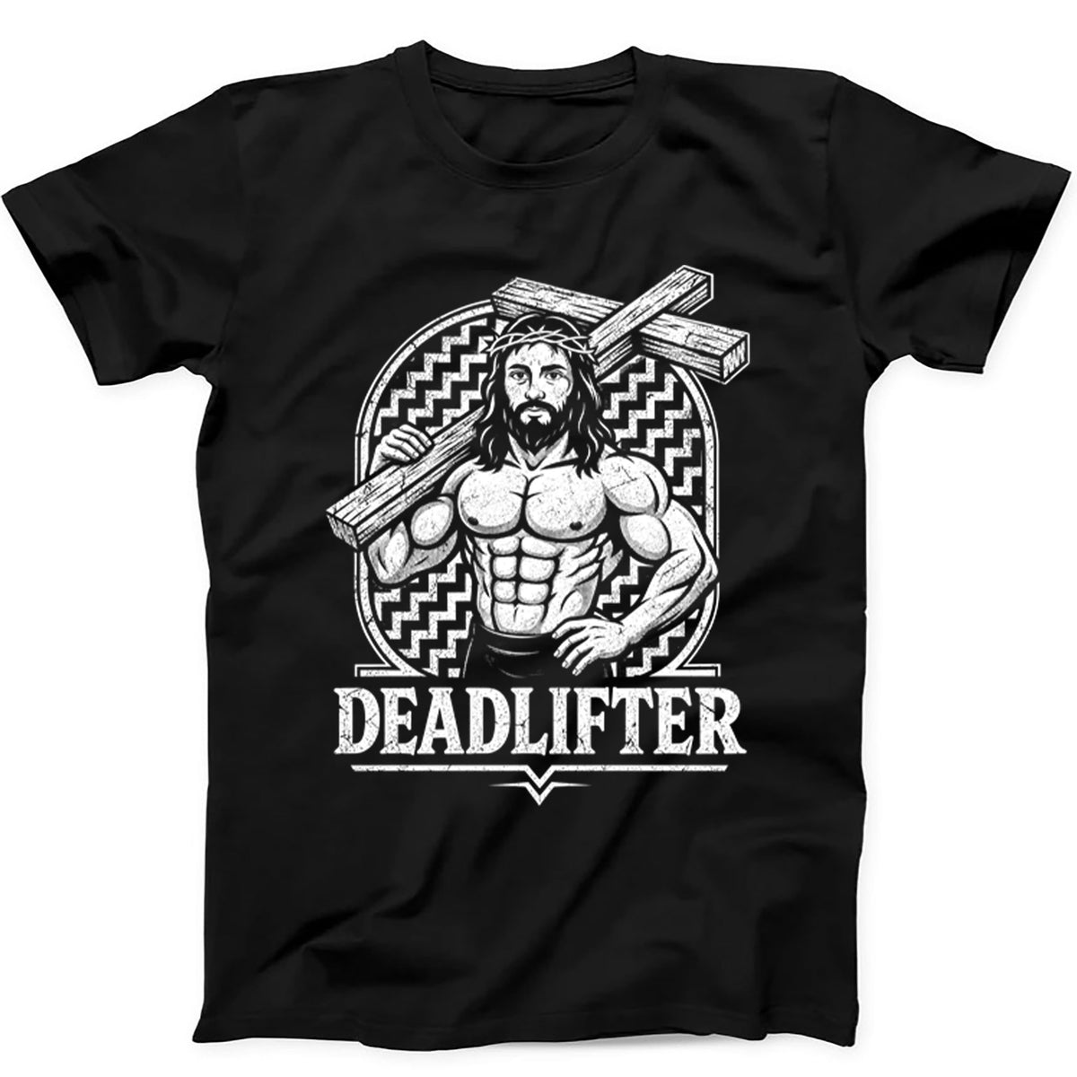 Jesus Deadlifter Christ Christian Funny Gym Top T Shirt Sweatshirt Hoodie 800