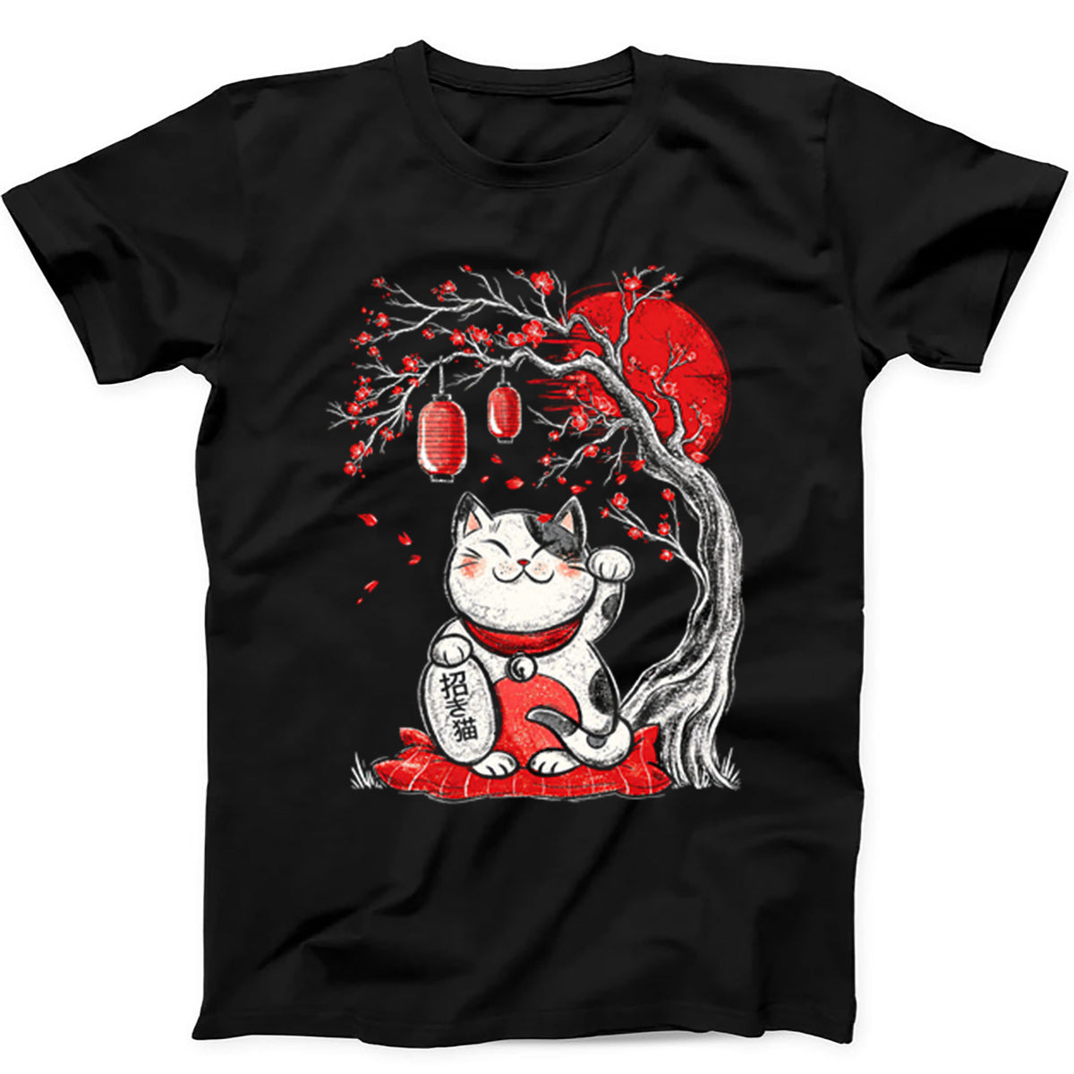 Maneki Neko Japanese Lucky Cat Chinese T Shirt Sweatshirt Hoodie 883