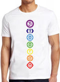 7 Chakras T Shirt Spiritual Meditation Zen Om Buddhism Energy Cool Gift Tee 2619