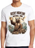 Rocky Mountains National Park Bear Colorado Rockies Camping Hiking Theme Unique Weird Humorous Hilarious Witty Funny Gift Tee T Shirt 2504
