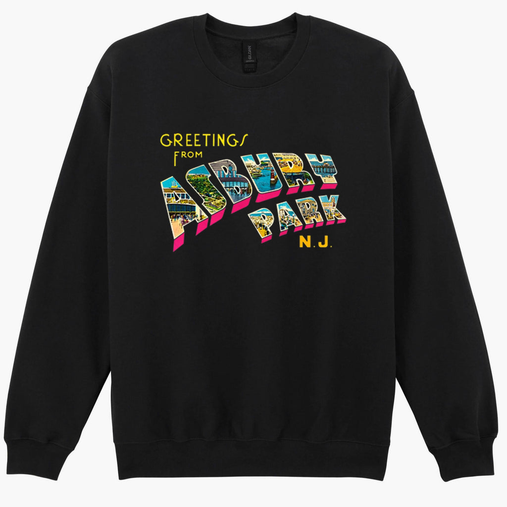 Greetings From Asbury Park N.J. 70s Rock Retro Music Sweatshirt Hoodie 482