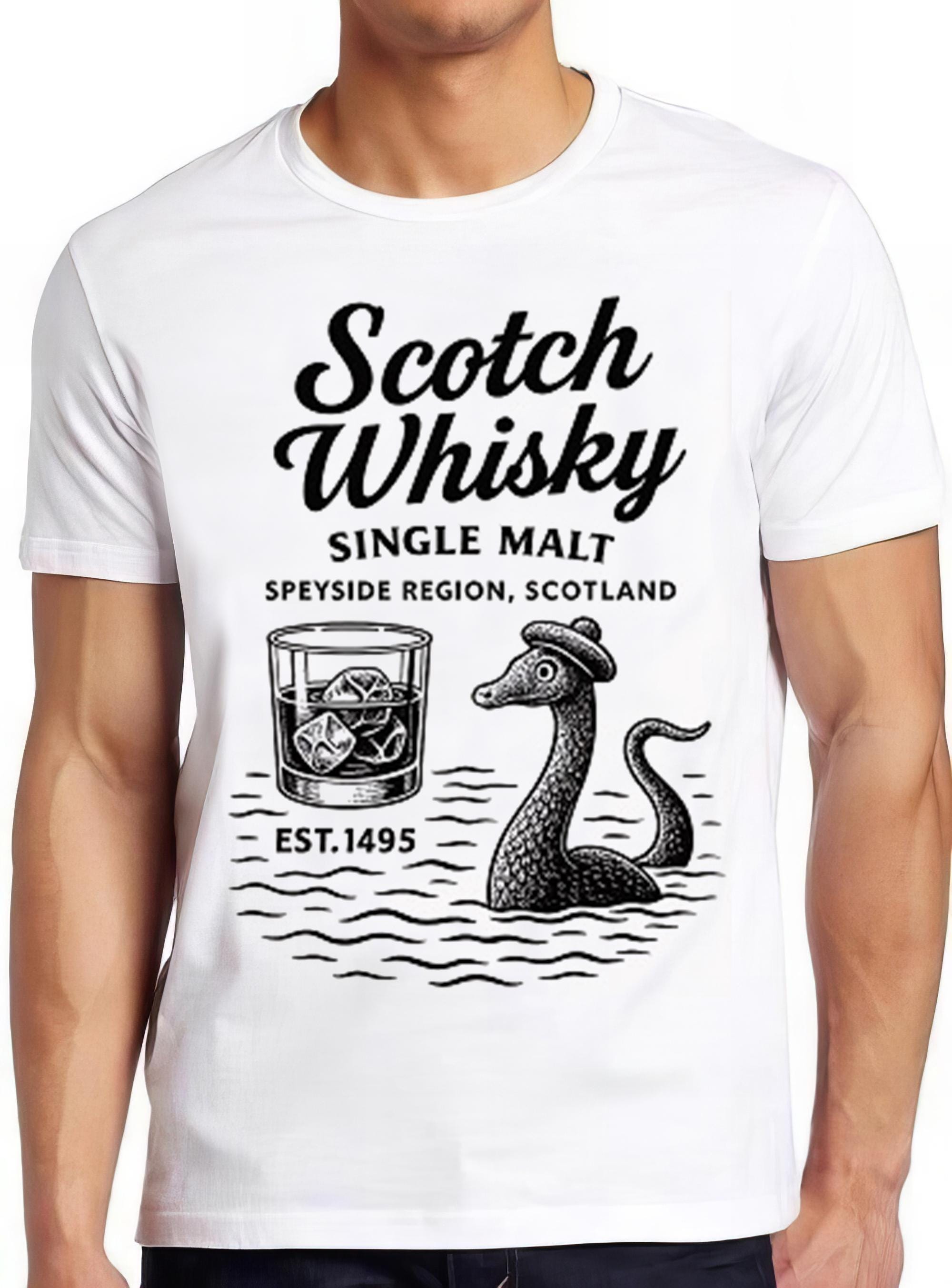 Scotch Whisky Liquor Scotland Anchorman Scottish Flag Loch Ness Monster Scotchy Irish Beer Pub Meme Saying Music Gift Tee T Shirt 2609