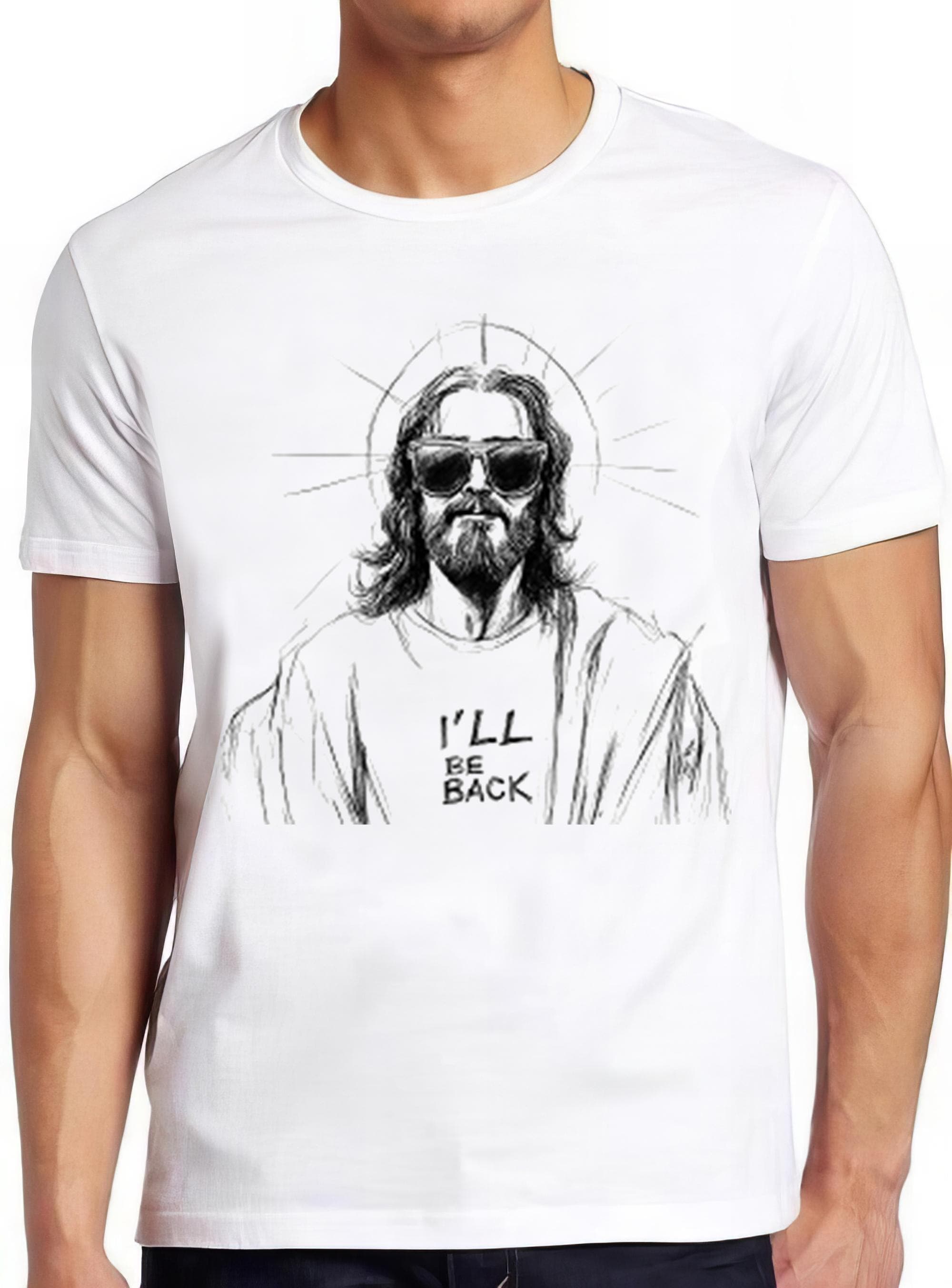 Jesus T Shirt I’ll be Back Christian Religious Saying Funny Cool Gift Tee 2901