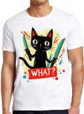Cat What Murderous Black Cat Knife Moon Halloween Unisex Men Women Gift Cool Cult Movie Music Fashion Top Tee T Shirt 2371