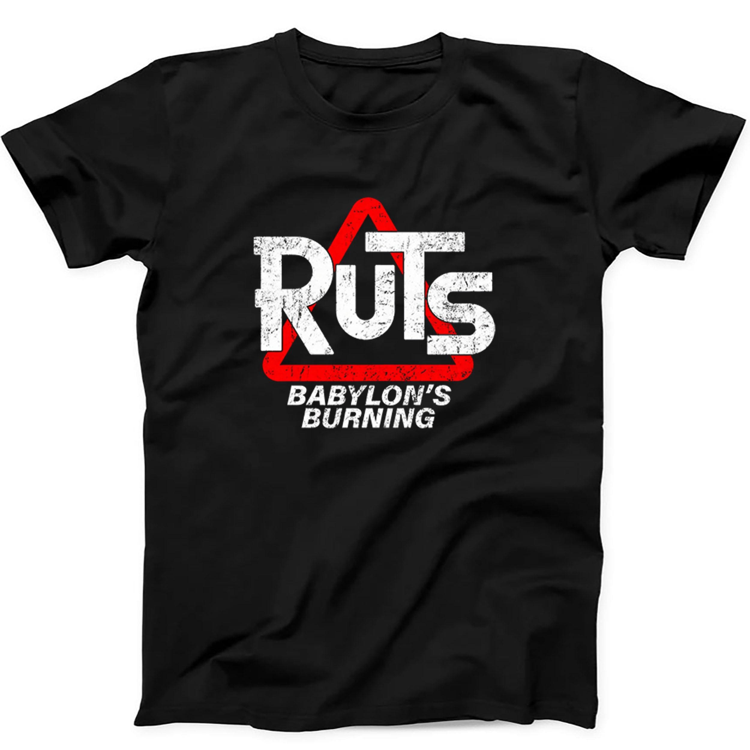 The Ruts Babylon's Burning Punk Rock Music Tee Black T Shirt 600