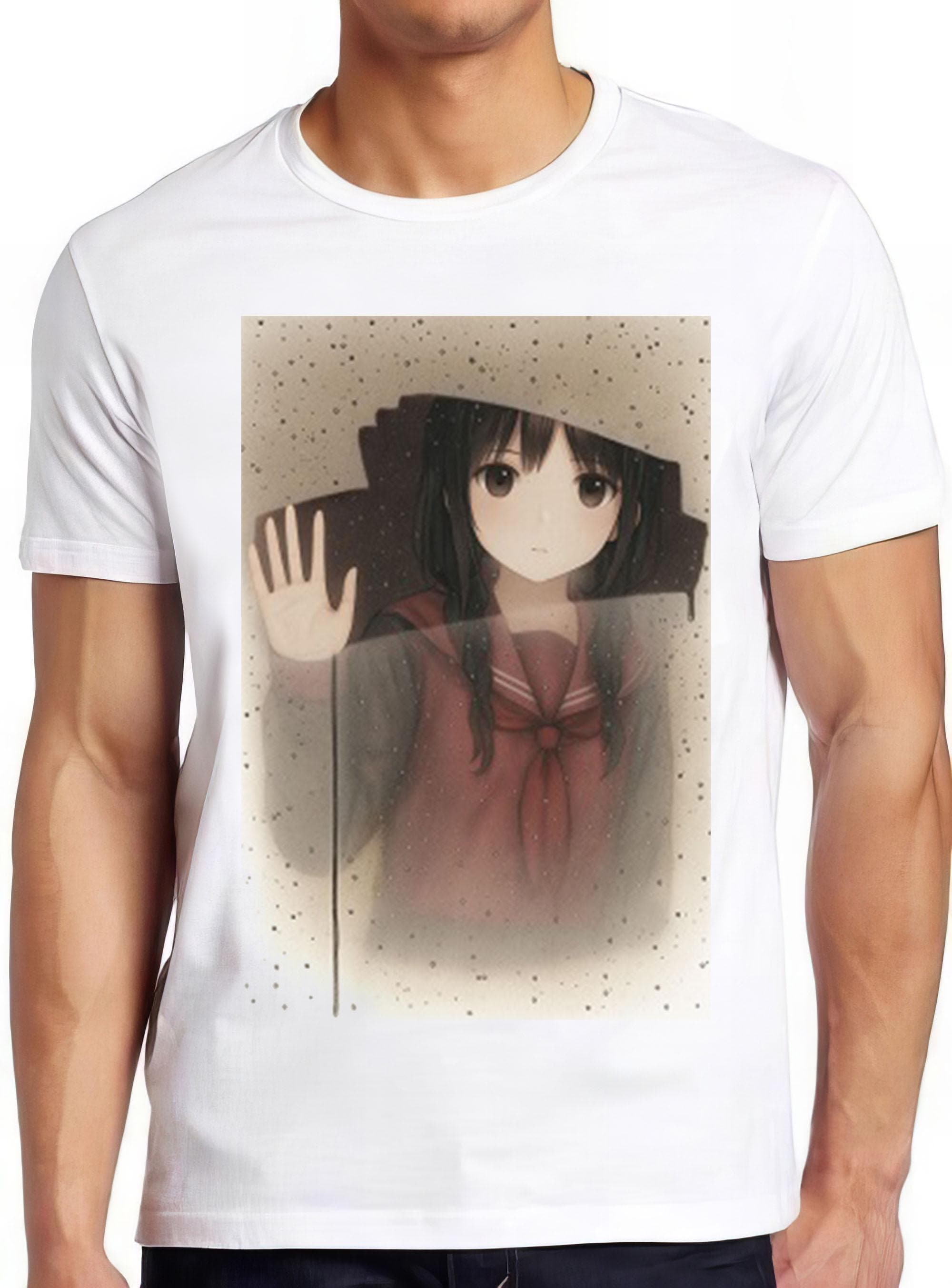 Anime Girl Manga T Shirt Raining Windows Gift Cool Gift Tee 2679