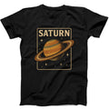 Saturn Planet Solar System Stars Universe Sunny Gift Tee Black T Shirt 457