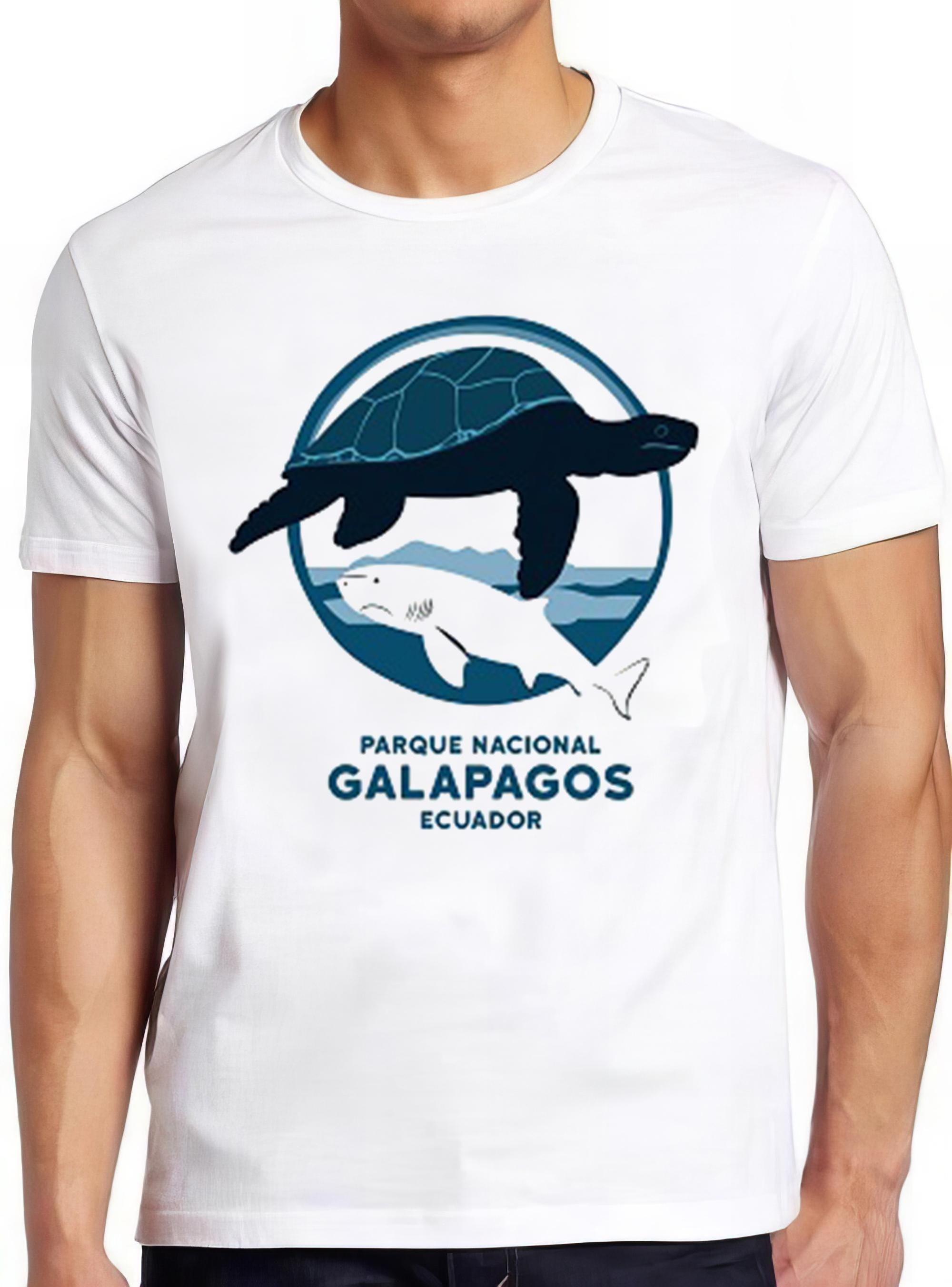 Galapagos Island T Shirt National Park Turtle Shark  Cool Gift Tee 2301