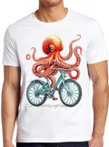 Octopus On A Bicycle Meme Funny  Style Cult Movie Music Gift Tee T Shirt 2461
