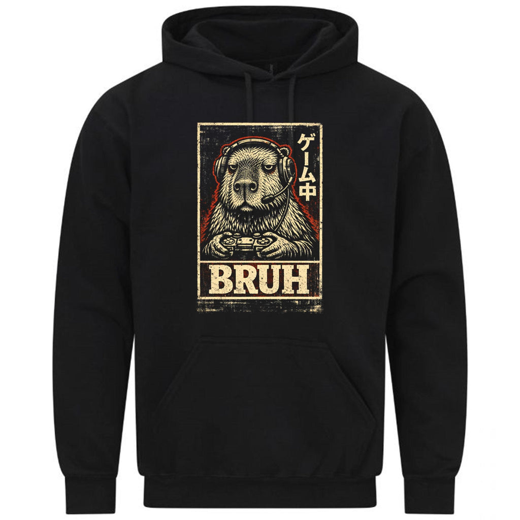 Bruh Capybara Gamer Video Games Meme Funny Gift Sweatshirt Hoodie 534