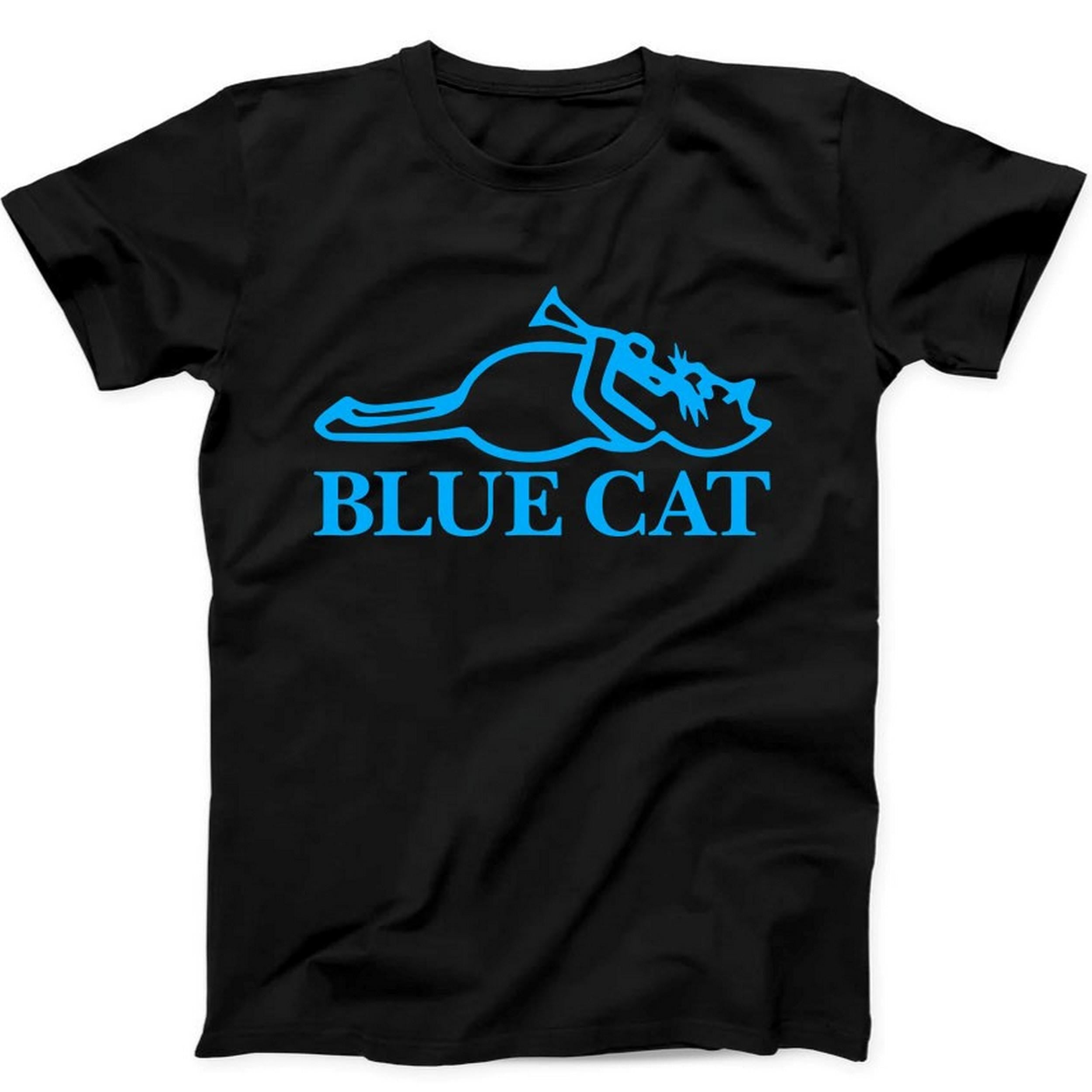 Blue Cat Records Best Seller Music Gift Black Tee T Shirt B355