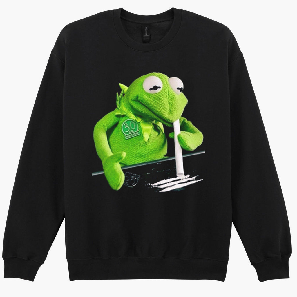 Frog Cocaine Muppet Drug Hipster Funny Narcos Funny Gift Sweatshirt Hoodie 287