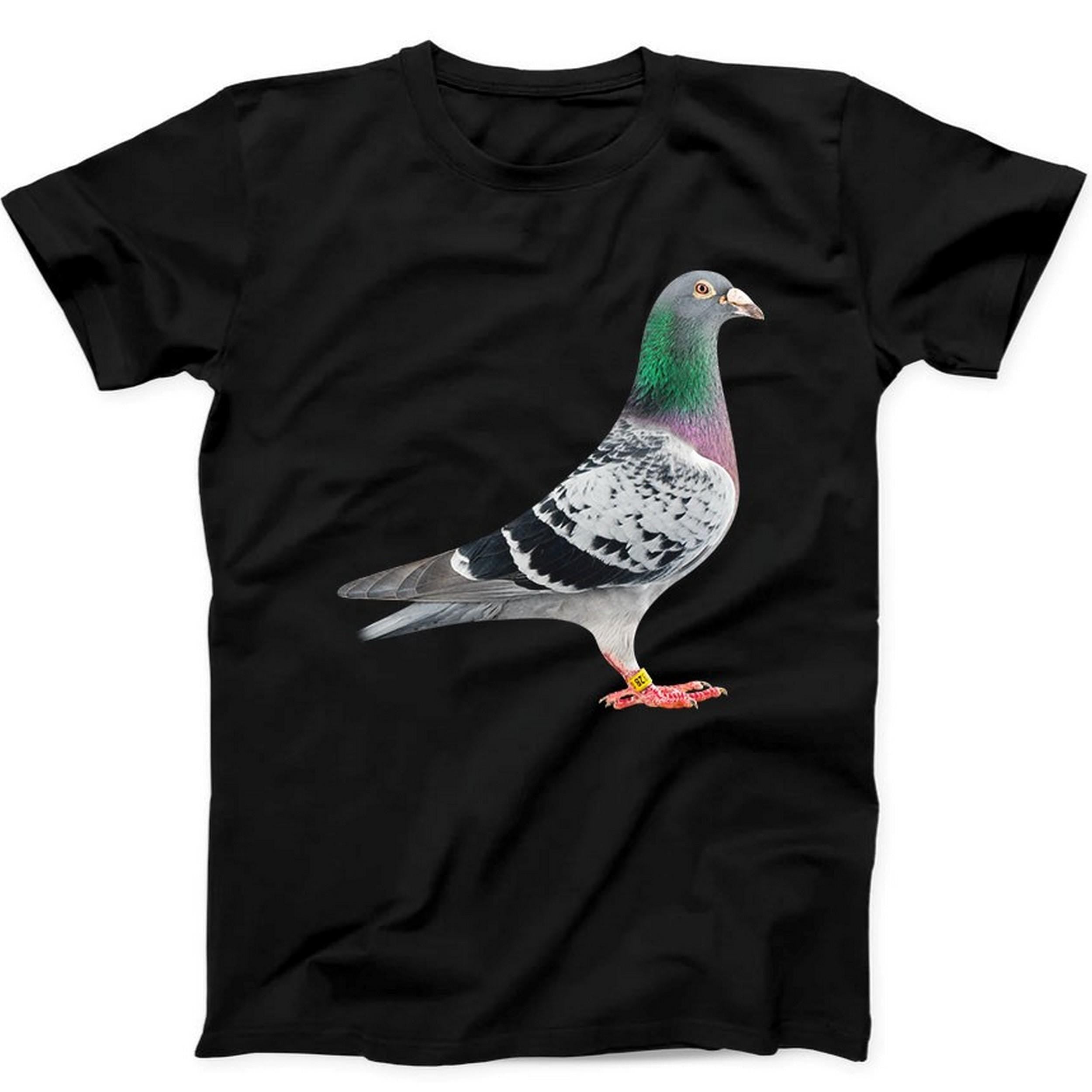 Pigeon Peagon Flower Unicorn Bird Fly Animal Funny Gift Black T Shirt B73