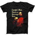 Careful Man There's a Beverage Here The Big Lebowski Movie Quote The Dude Abides Alcohol Beer Funny Gift Tee Black T Shirt 463