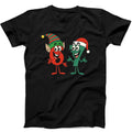 Six Seven Santa Elf Christmas 6 7 XMAS Meme Funny Gift Tee Black T Shirt 508