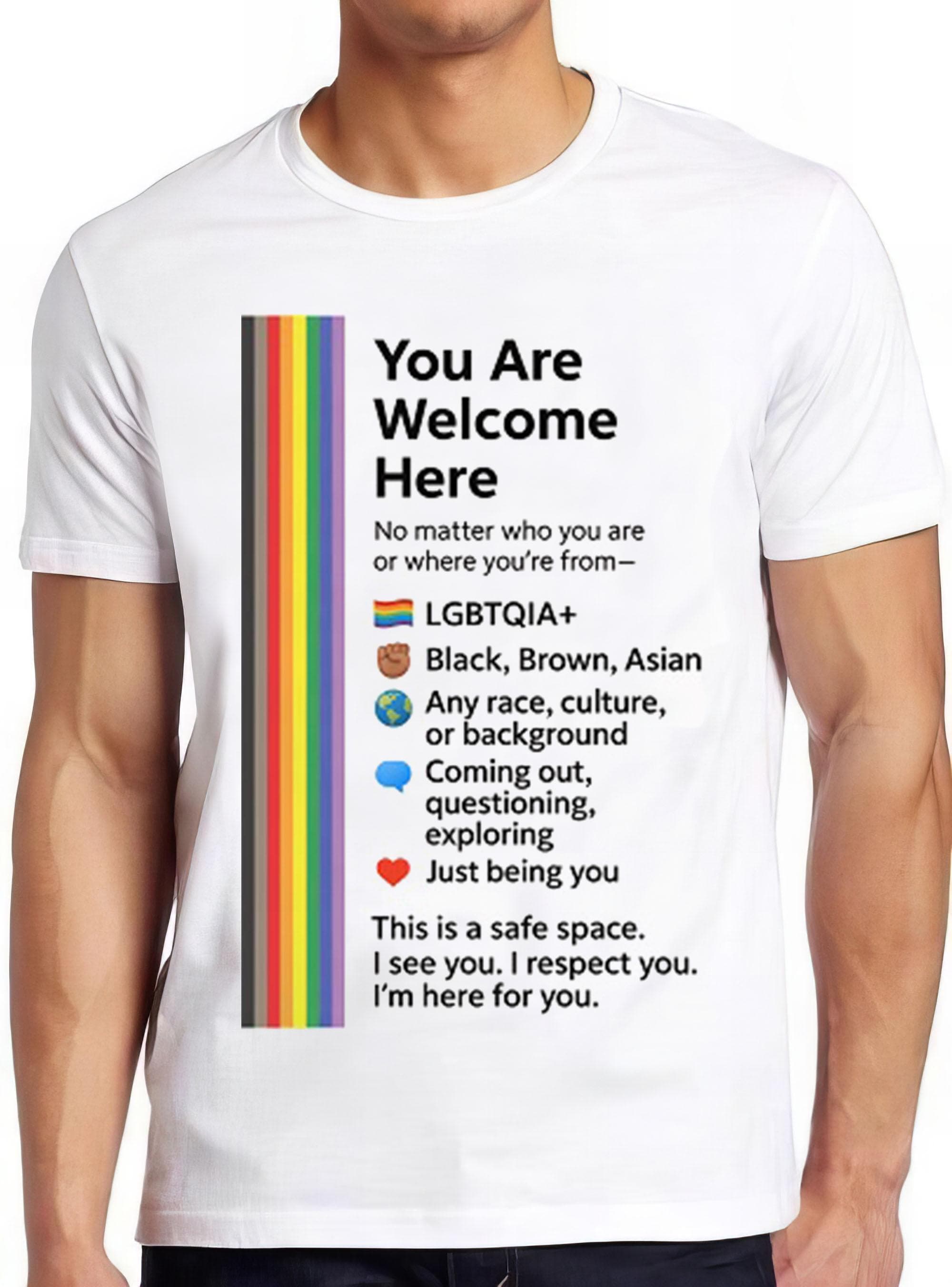 You Are Wellcome Here Safe Space LGBTQ LGBT Pride Meme Cool Cult Movie Gift Tee T Shirt 2571