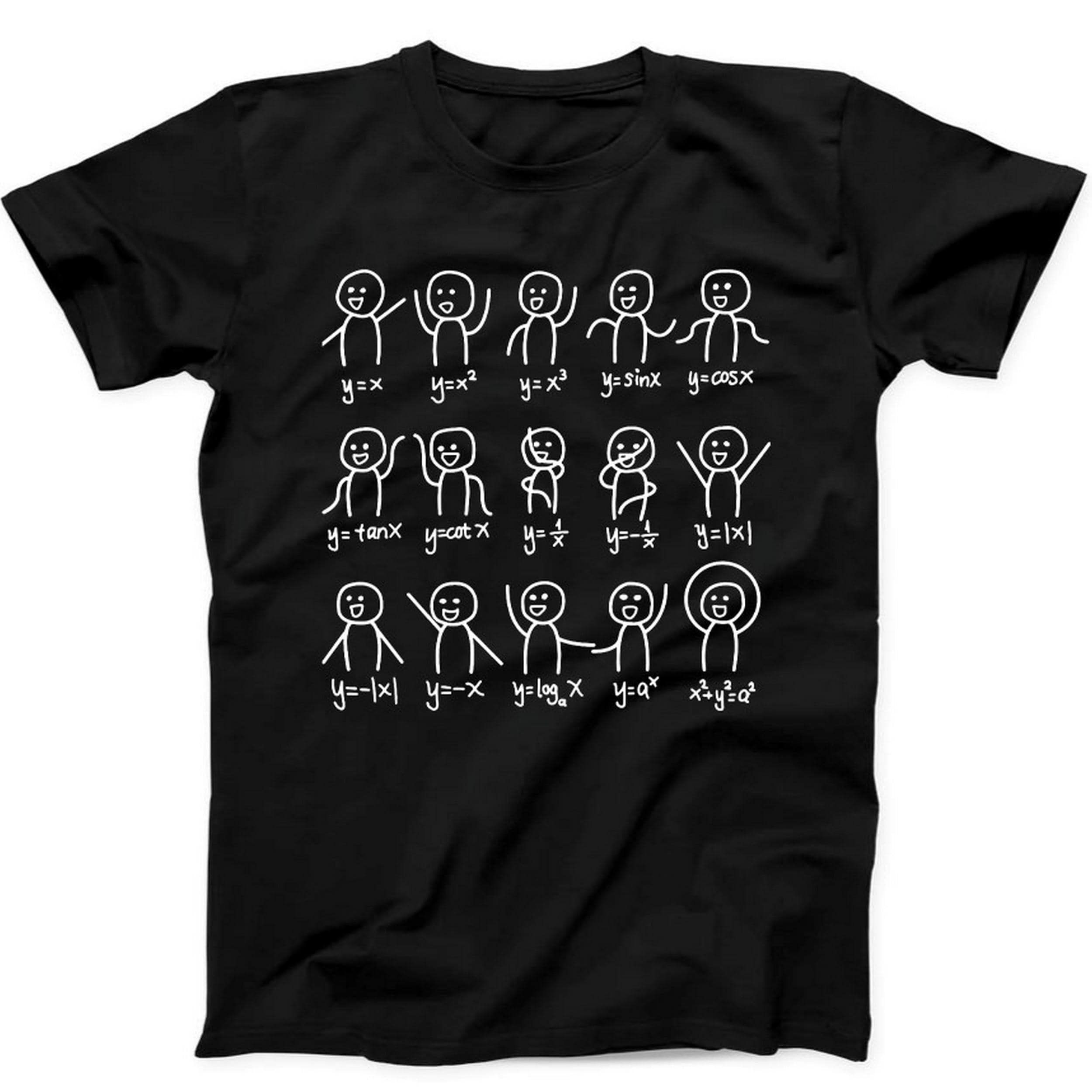 Funny Algebra Dance Graph Figures Math Equation Joke Gift Tee Black T Shirt B99