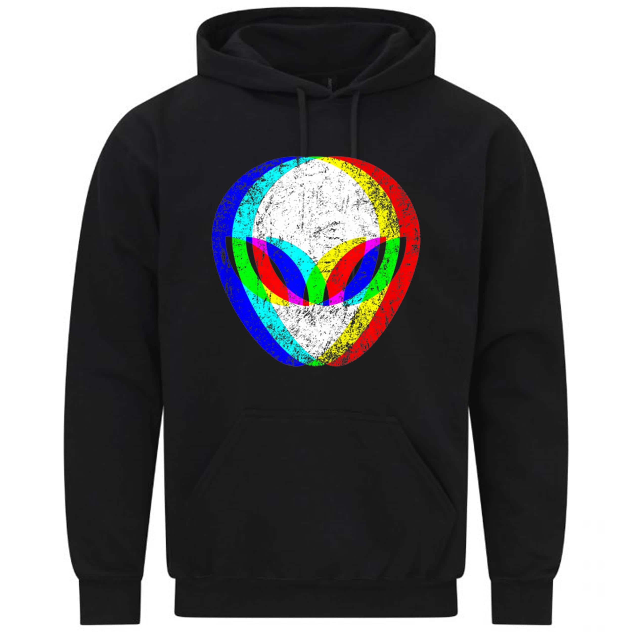 Alien Head Trippy Techno Rave Edm Music Funny Gift Sweatshirt Hoodie 389