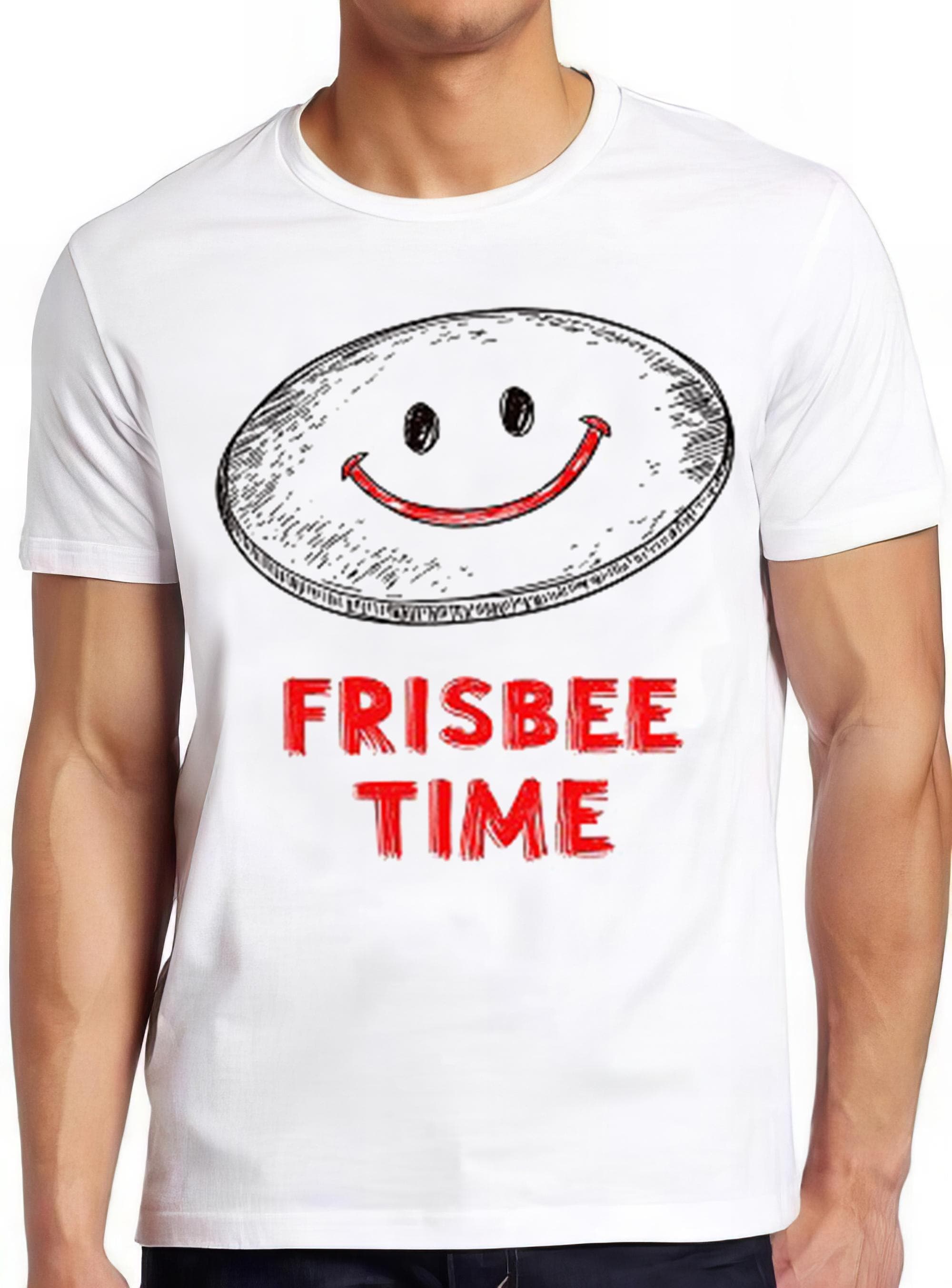Frisbee Time Funny Hippie Meme Gift Tee Gamer Cult Movie Music T Shirt 2473