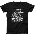 Space Cat on Mushrooms Weird Humorous Hilarious Witty Funny Gift Black T Shirt 392