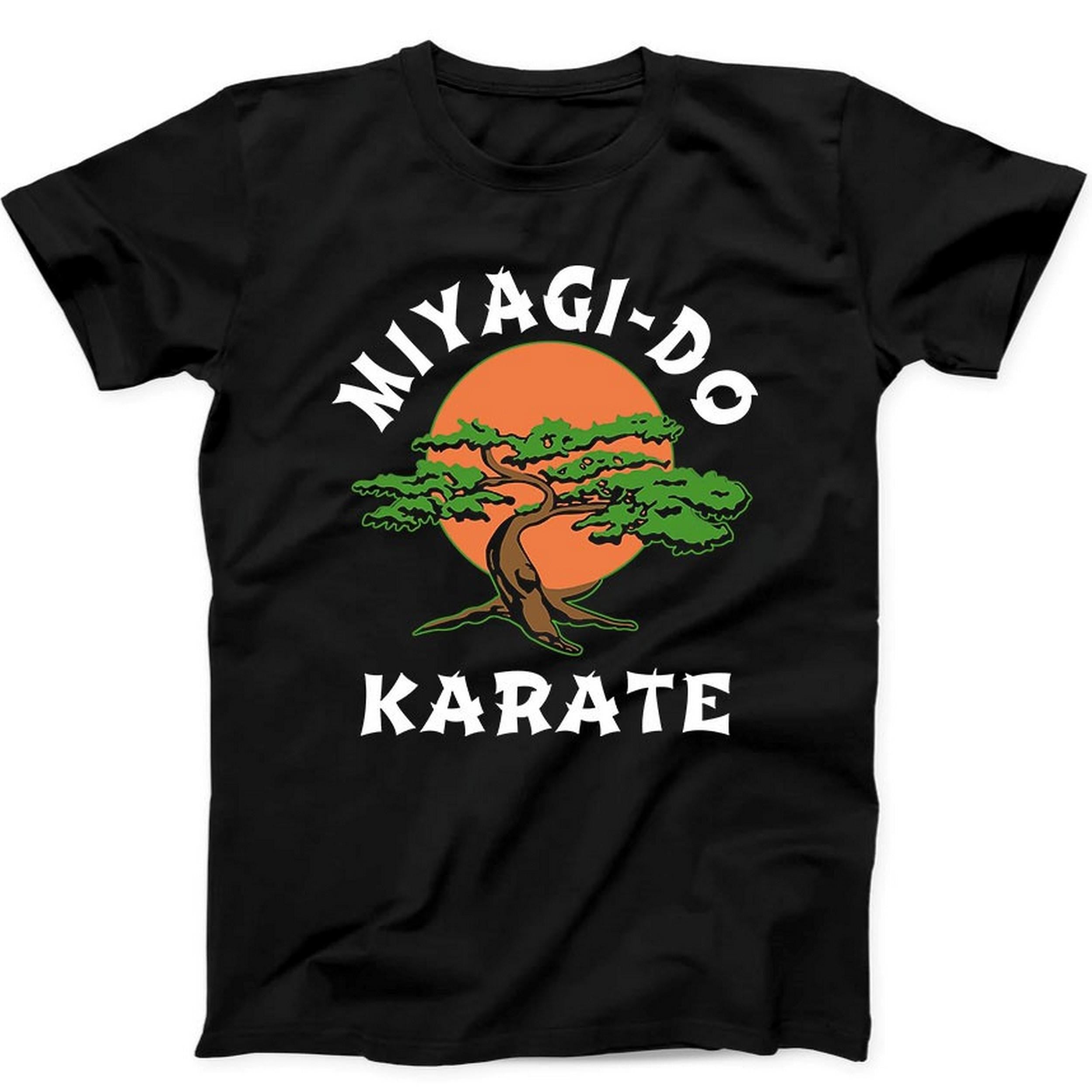 Miyagi-Do Karate Kid Fan Cobra Kai Bonsai Parody Cult Gift Tee Black T Shirt B11