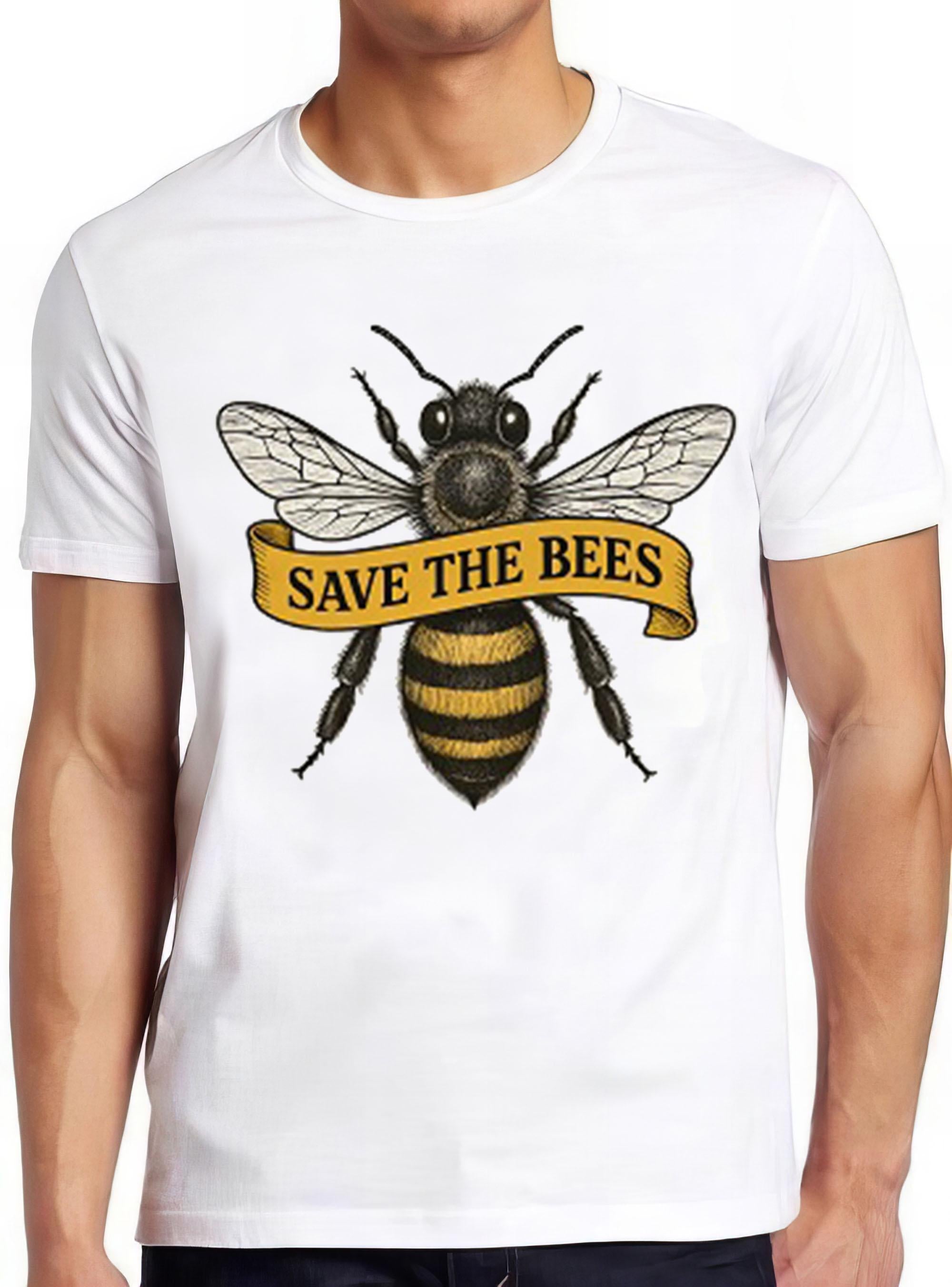 Save The Bees Pet Animal Nature Guardians Lovers Joke Funny Retro Mens Womens Unisex Cartoon Anime Top Gift Tee T Shirt 2685