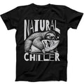 Sloth Natural Born Chiller Best Seller Funny Gift Black Tee T Shirt B179