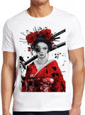 Japanese Geisha Samurai Girl Manga Retro Gamer Cult Meme Movie Music Cool Gift Tee T Shirt 2414