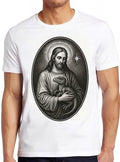 Raptor Jesus Holding Dinosaur Christian Unusual Humorous Hilarious Witty Humor Funny Meme Gift Tee Gamer Cult Music T Shirt 2705