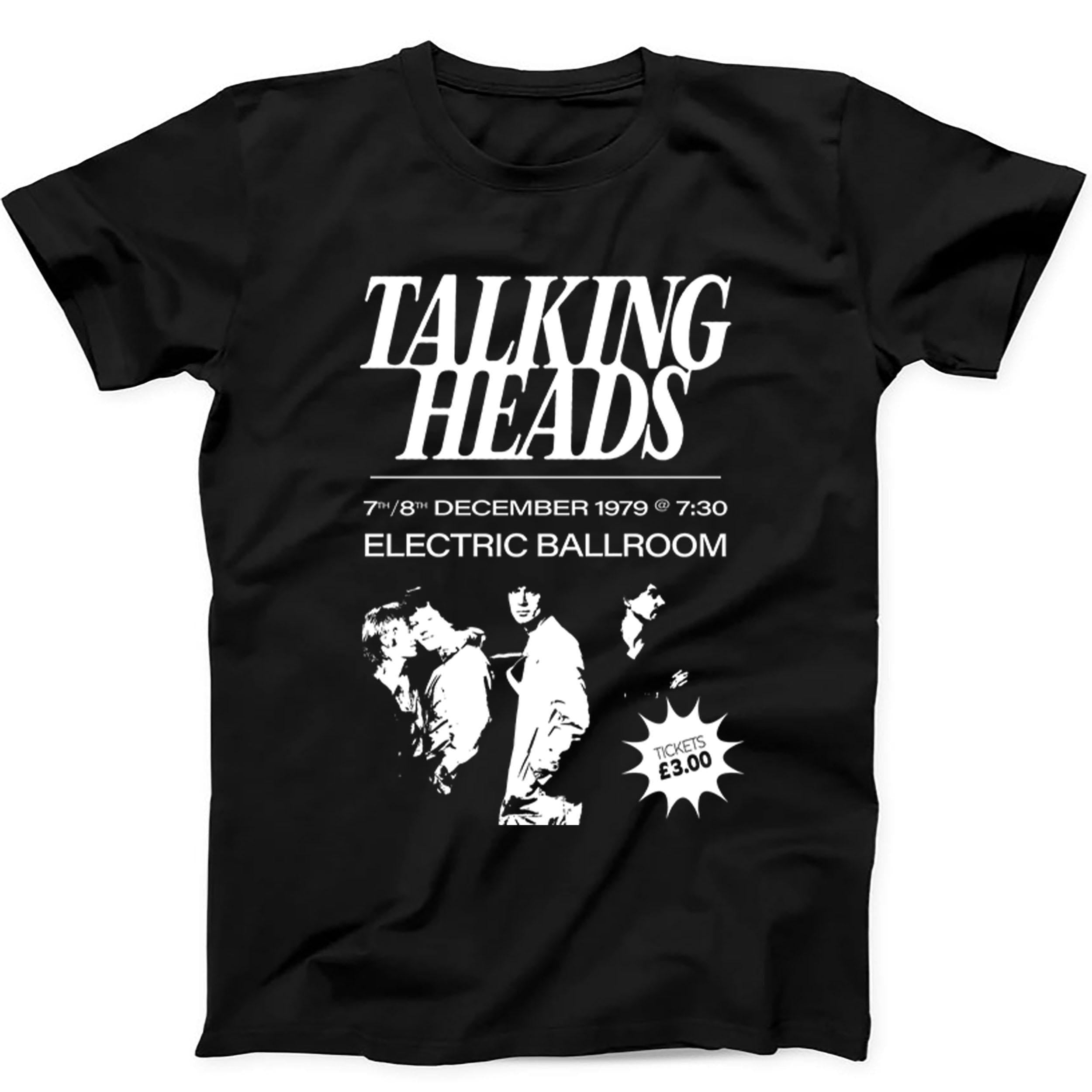 Talking Heads Punk Rock Concert Poster Music Gift Black T Shirt 580