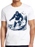 Bigfoot Surfing Surf Surfer Cryptid Surfboard Great Wave Best Seller Retro Funny Parody Funny Gift Tee T Shirt 2551