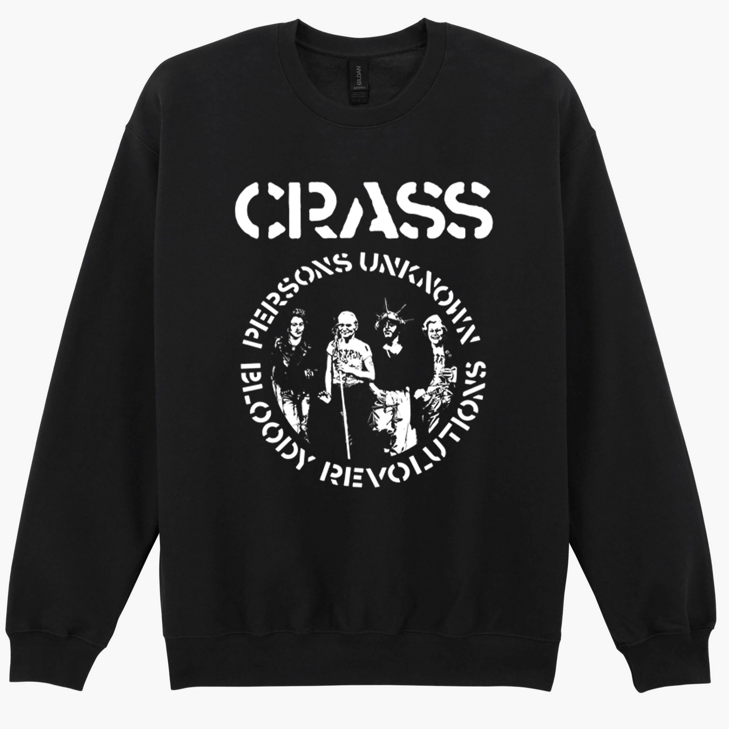 Crass Bloody Revolutions Persons Unknown Punk Rock Gift Sweatshirt Hoodie 548