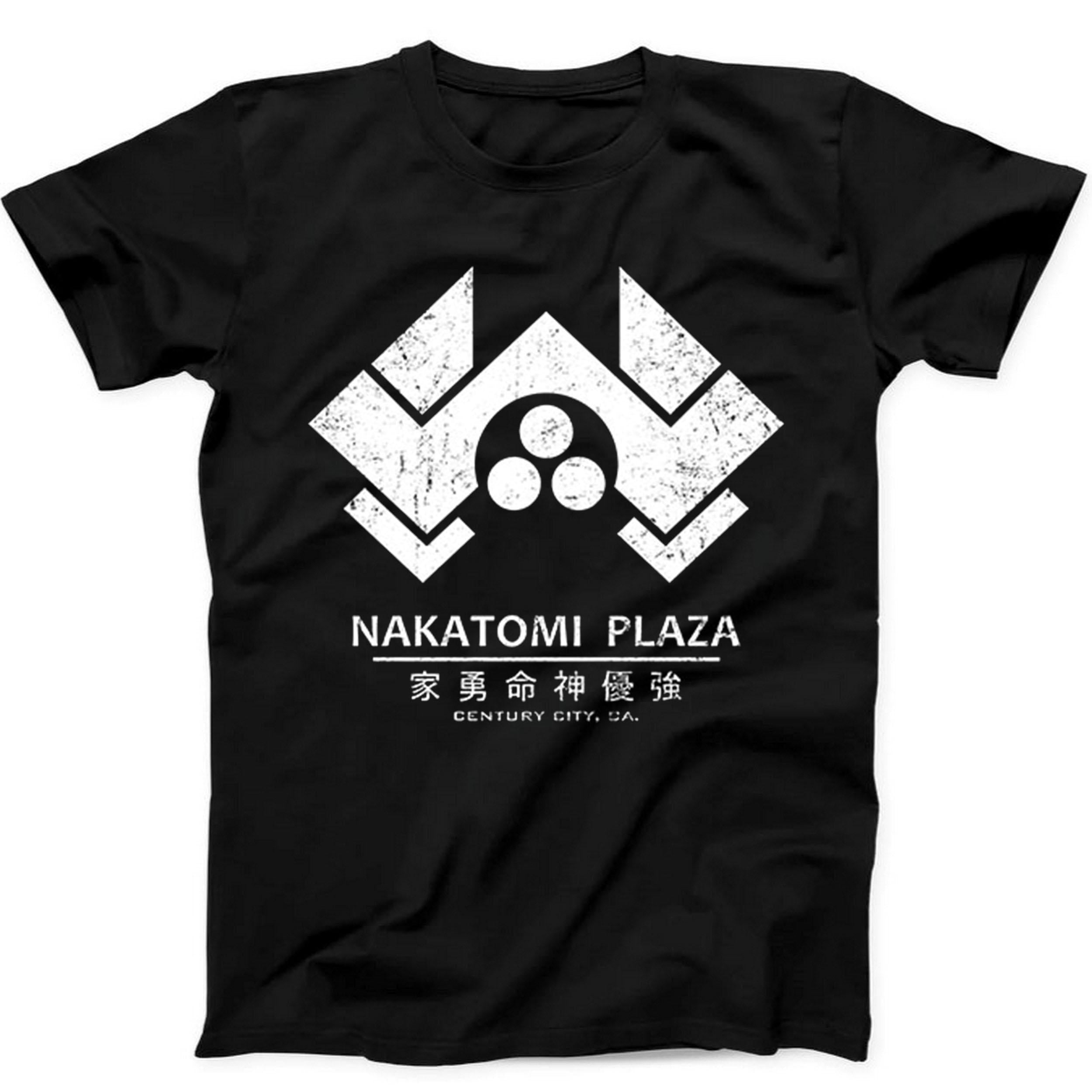 Nakatomi Plaza Die Hard 80s Film Cult Movie Gift Tee Black T Shirt B471