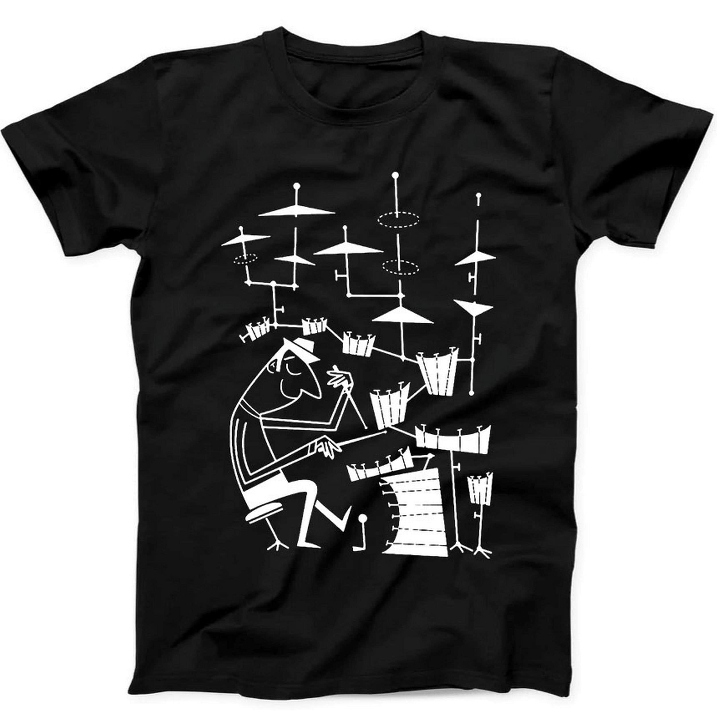 Play That Beat Drummer Drums Classic Jazz Rock Funny Gift Tee Black T Shirt B279