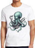 Octopus Playing Musical Instruments Sketch Humorous Hilarious Witty Funny Music Gift Tee T Shirt 2238