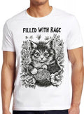 Cute Cat Filled With Rage Silly Kitten Meme Cat Lover Theme Unique Weird Humorous Hilarious Witty Funny Music Gift Tee T Shirt 2485