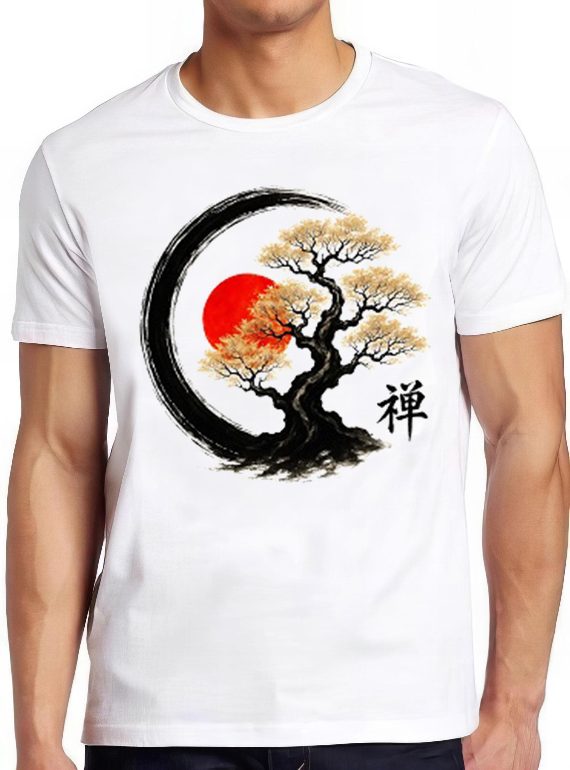 Enso Circle and Bonsai Tree Meme Gamer Cult Movie Funny Gift Tee T Shirt 2766