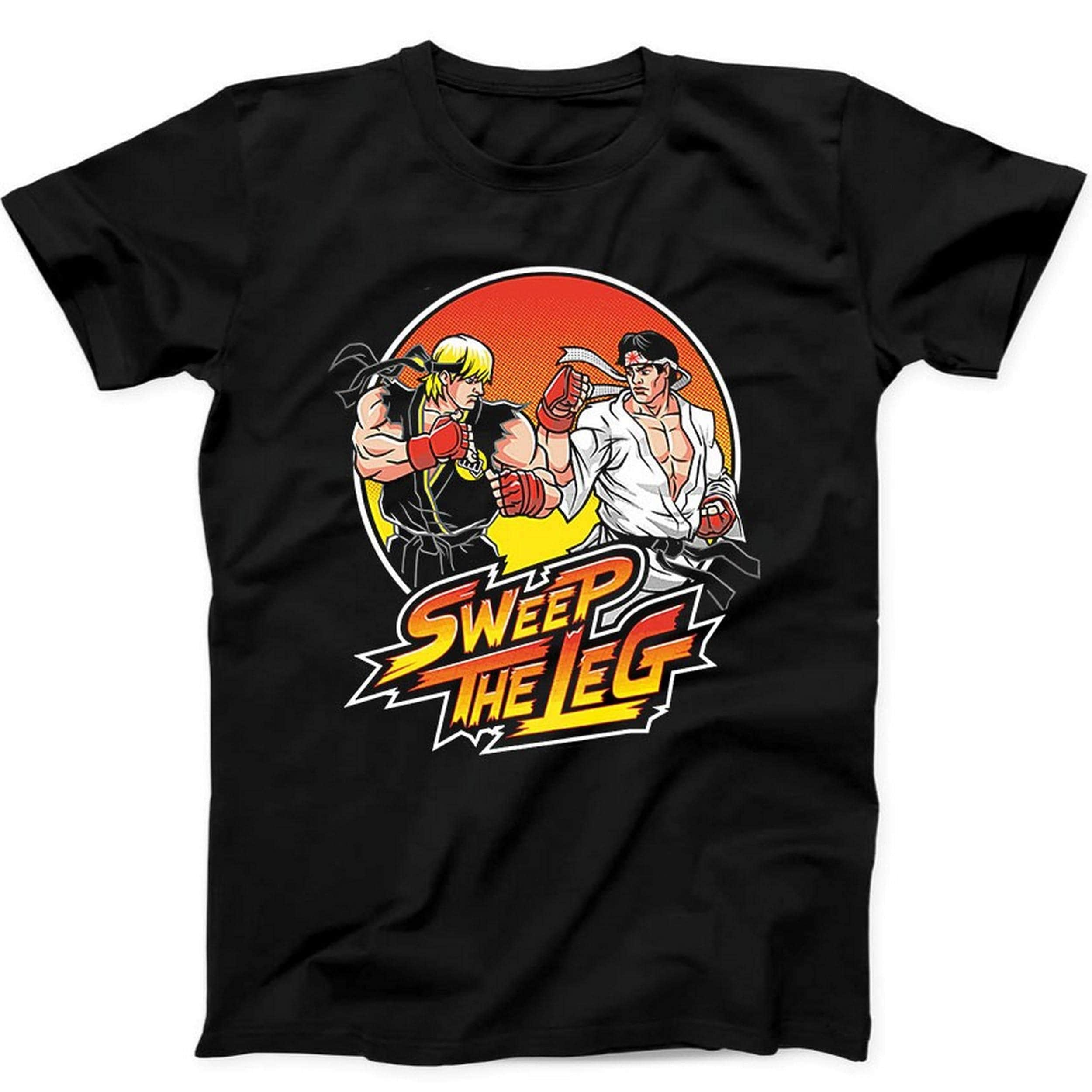 Sweep The Leg Karate Kid Film 80s Movie Cobra Kai Gift Tee Black T Shirt B51