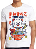 Maneki Neko Lucky Cat Fortune Happiness Wealth Meme Funny Gift Tee T Shirt 2803