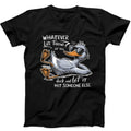 Whatever Life Throws at You Duck It And Let It Hit Funny Black Tee T Shirt 428